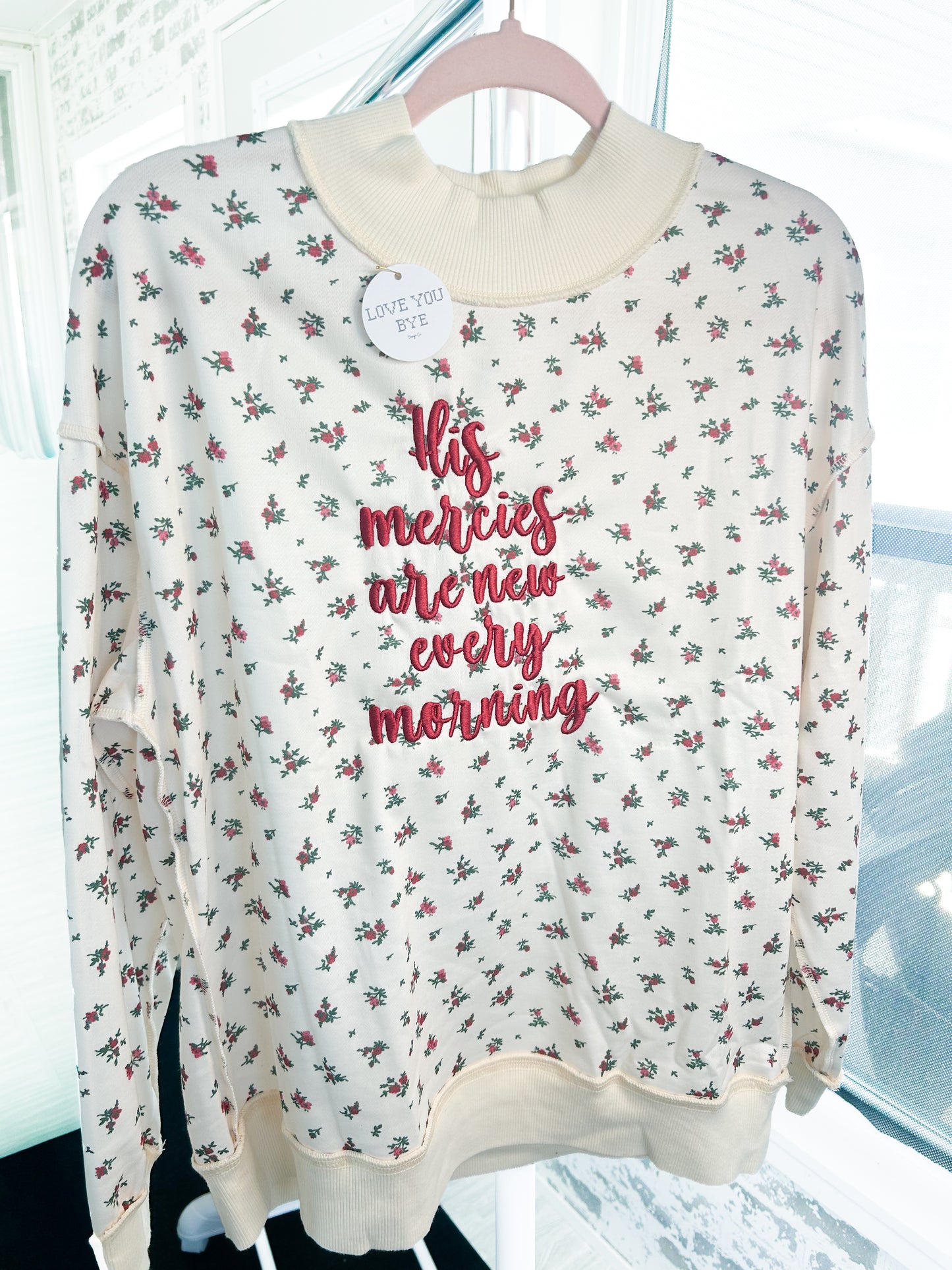 New Mercies Floral Mockneck