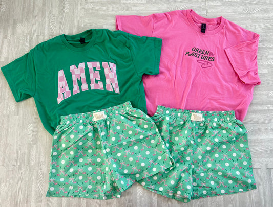Azalea Pink "Green Pastures" Tee