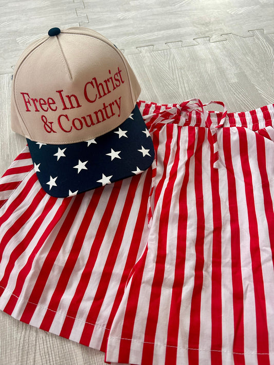 “Free in Christ & Country” Trucker Hat