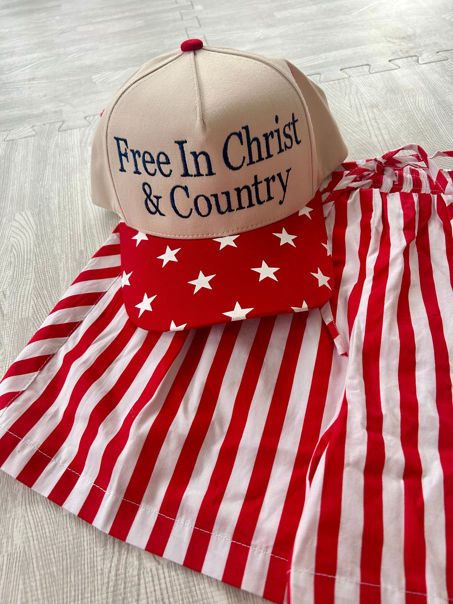“Free in Christ & Country” Trucker Hat