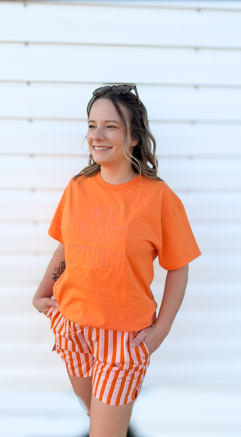 Orange "Vi Day Yuh" tee