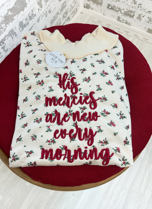 New Mercies Floral Mockneck